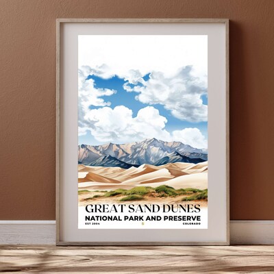 Great Sand Dunes National Park and Preserve Poster, Travel Art, Office Poster, Home Decor | S4 - image4